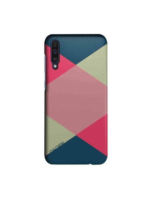 

macmerise Pink & Teal Green Criss Cross Sublime Samsung A50 Back Case