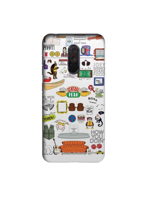 

macmerise White & Orange Friends Doodle Sublime Xiaomi Poco F1 Back Case