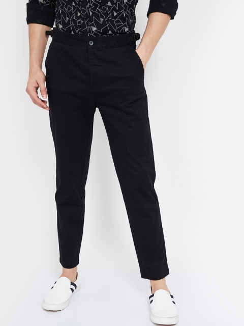 

Bossini Men Black Skinny Fit Solid Regular Trousers