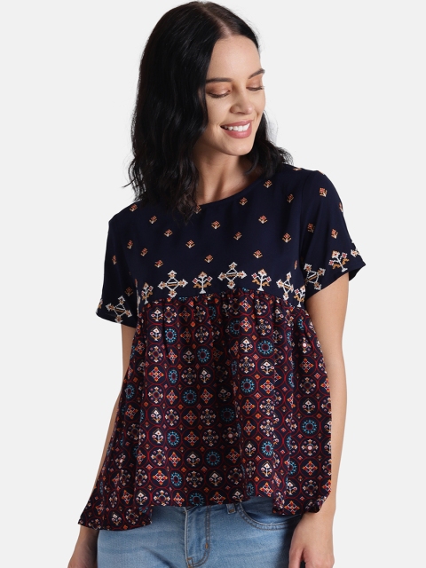 

Chumbak Women Multicoloured Printed A-Line Top, Multi