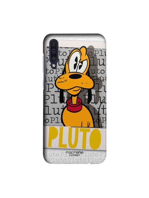 

macmerise Grey & Yellow Disney Hello Mr Pluto Sublime Samsung Galaxy A50 Back Case