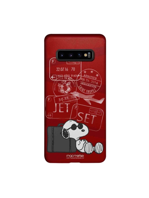 

macmerise Red & White Peanuts Jet Set Go Sublime Samsung Galaxy S10 Plus Back Case