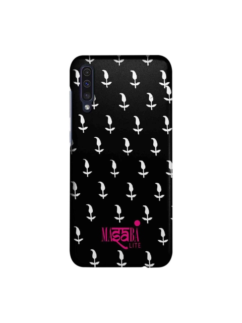 

macmerise Black & White Masaba Leaf Motif Sublime Samsung Galaxy A50 Back Case