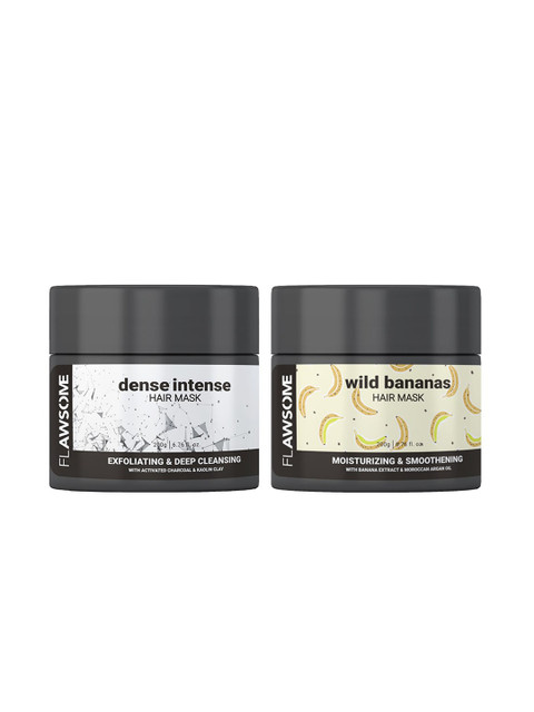 

Flawsome Unisex Set of 2 Bouncy Duo Hair Masks, Multi