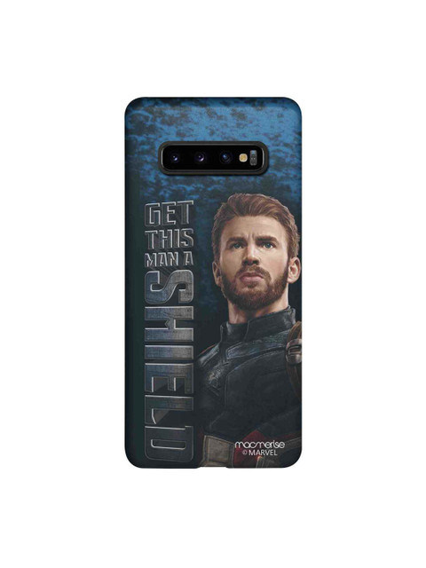 

macmerise Blue & Grey Marvel Captain America Printed Samsung Galaxy S10 Plus Back Case