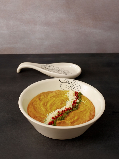 

ellementry Off-White & Black Handpainted Bowl Soup