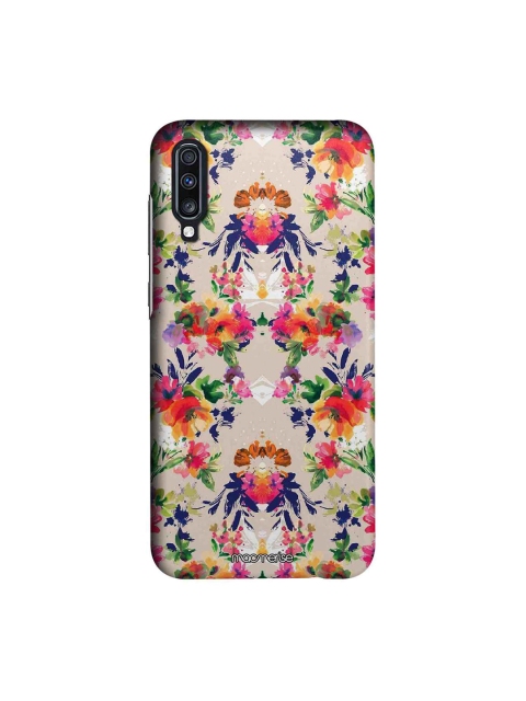 

macmerise Beige & Red Floral Symmetry Sublime Samsung A70 Back Cover