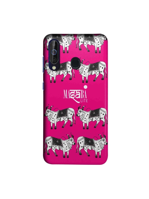 

macmerise Pink & White Masaba Cow Print Sublime Samsung Galaxy A60 Back Case