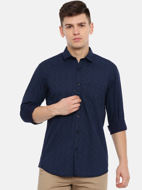 

Classic Polo Men Blue Regular Fit Printed Casual Shirt