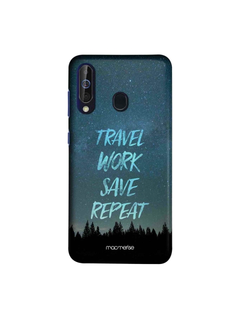 

macmerise Blue & Black Travel Work Save Repeat Sublime Samsung Galaxy M40 Back Case