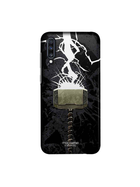 

macmerise Grey & Black Marvel Comics The Thunderous Hammer Sublime Samsung Galaxy A70 Case