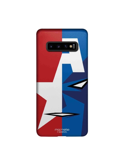 

macmerise Blue & Red Marvel Comics Face Focus Captain America Sublime Samsung Galaxy S10 Plus Back Case