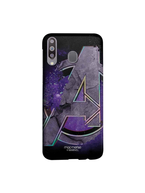macmerise Purple & Black Marvel Comics Endgame Logo Sublime Samsung Galaxy M30 Back Case