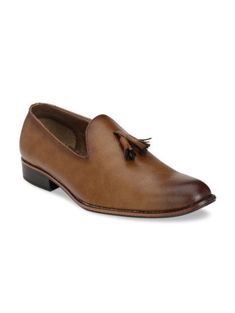 

Sir Corbett Men Tan Brown Solid Semiformal Slip-On Shoes