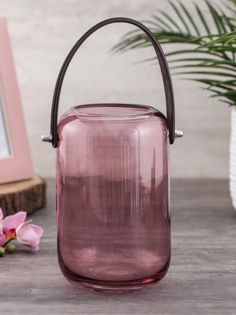 

Pure Home and Living Rose Pink Solid Glass Spring Lantern