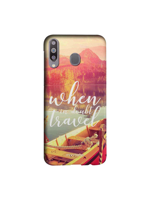 

macmerise Pink & Yellow When In Doubt Travel Samsung Galaxy M30 Back Case