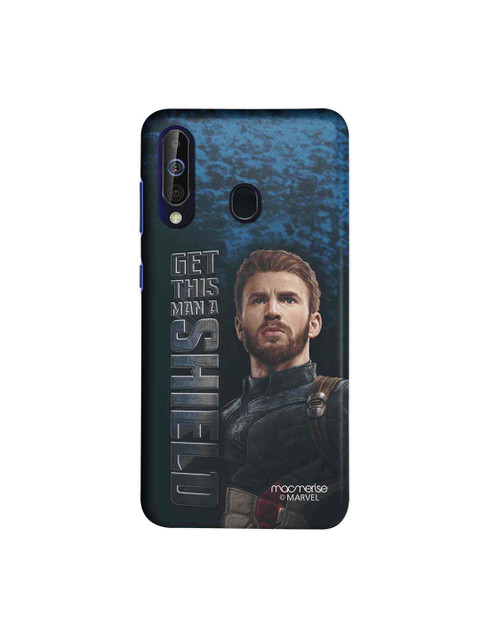 

macmerise Blue & Grey Marvel Comics Shield For Captain Sublime Samsung Galaxy M40 Back Case