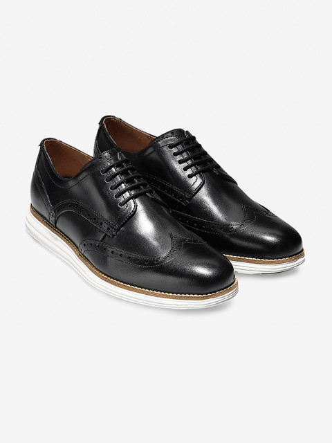 

Cole Haan Men Black Solid Leather Brogues