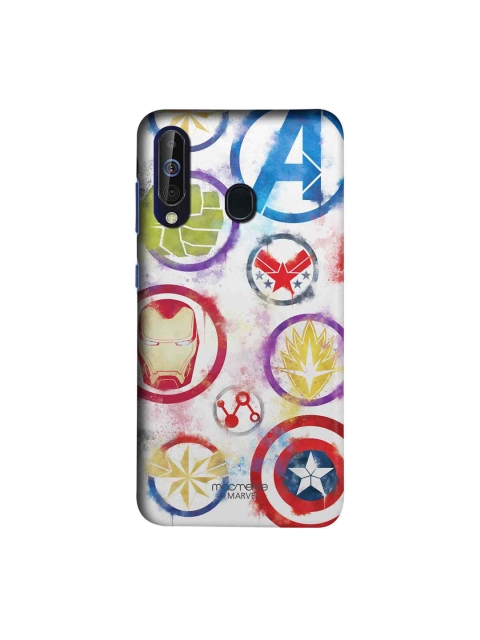 

macmerise White & Red Marvel Comics Avengers Icons Graffiti Sublime Samsung Galaxy A60 Back Cover