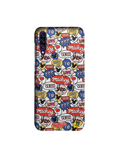 

macmerise Multicoloured Disney Mickey Doodle Samsung Galaxy A30S Back Case, Multi