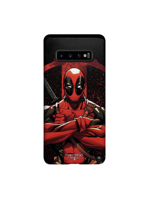 

macmerise Black & Red Marvel Comics Deadpool Stance Samsung Galaxy S10 Plus Back Case