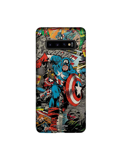 

macmerise Multicoloured Marvel Comics Captain America Sublime Samsung Galaxy S10 Plus Back Case, Multi