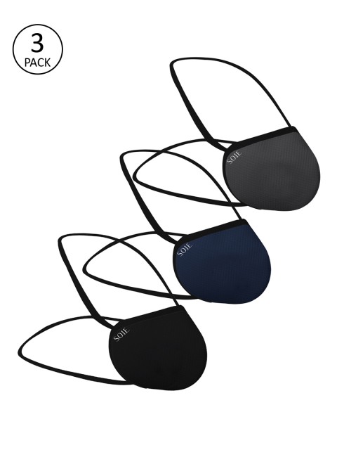 

SOIE Unisex 3 Pcs Black 8-Ply Valved Reusable N99 Masks