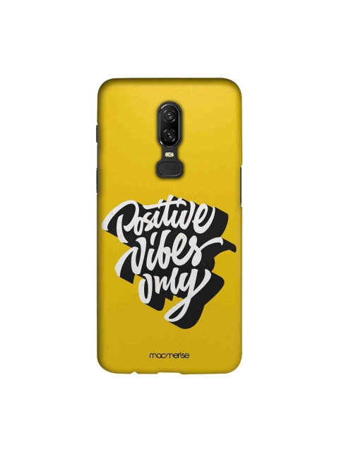 

macmerise Yellow & White Positive Vibes Only Sublime OnePlus 6 Back Cover