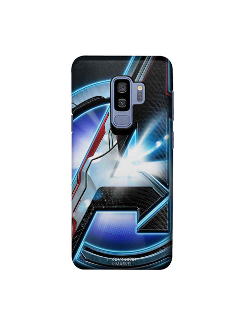 

macmerise Charcoal Grey & Blue Marvel Comics Endgame Logo Sublime Samsung Galaxy S9 Plus Back Case