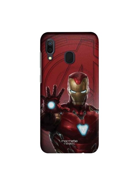 

macmerise Red & Gold-Toned Marvel Comics Iron Man Mark L Armor Sublime Samsung Galaxy A30 Back Case