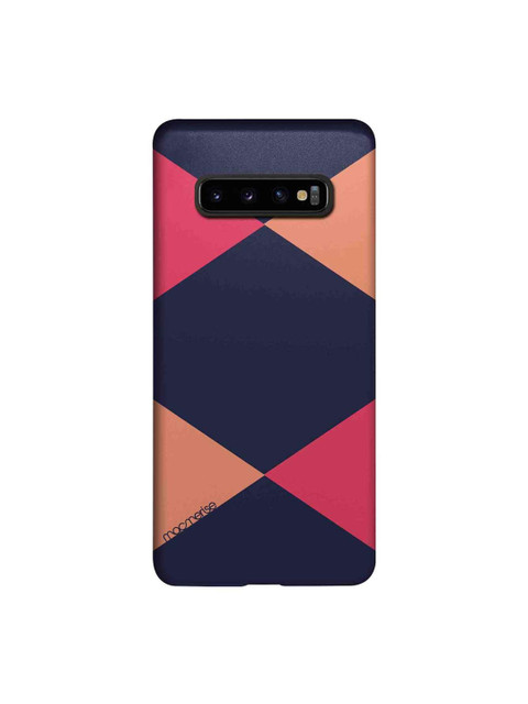 

macmerise Navy Blue & Pink Criss Cross Sublime Samsung Galaxy S10 Plus Back Cover