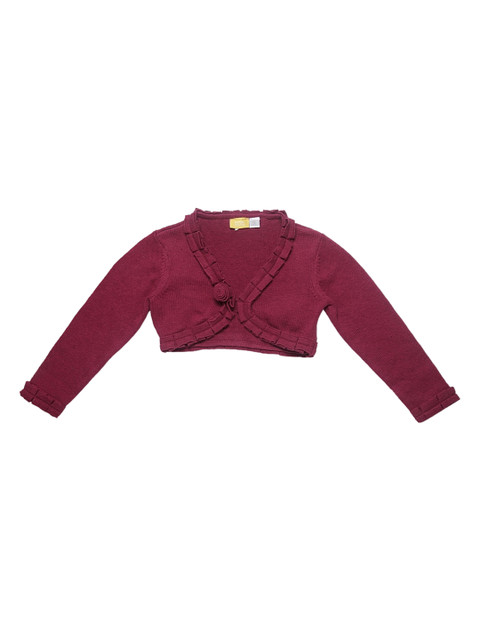 

Chicco Girls Burgundy Solid Cardigan Sweater