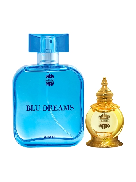 

Ajmal Set Of Attar & Perfume, Blue
