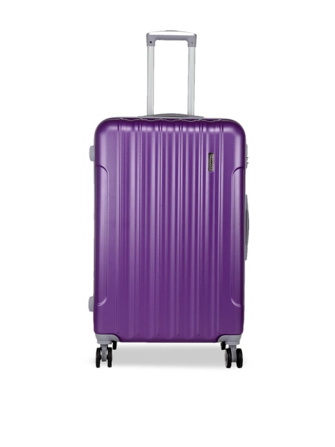 

Teakwood Leathers Unisex Purple Textured Hard-Sided Large Trolley Suitcase