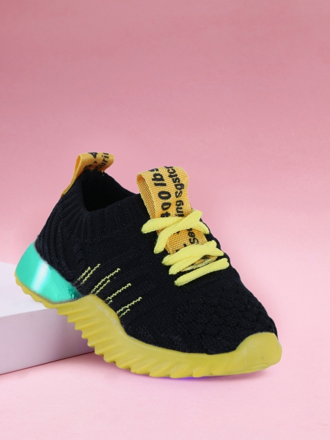 

PASSION PETALS Kids Black & Yellow LED Sneakers