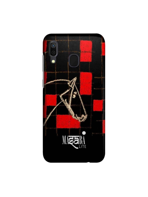 

macmerise Black & Red Masaba Checkered Horse Samsung Galaxy A30 Back Case