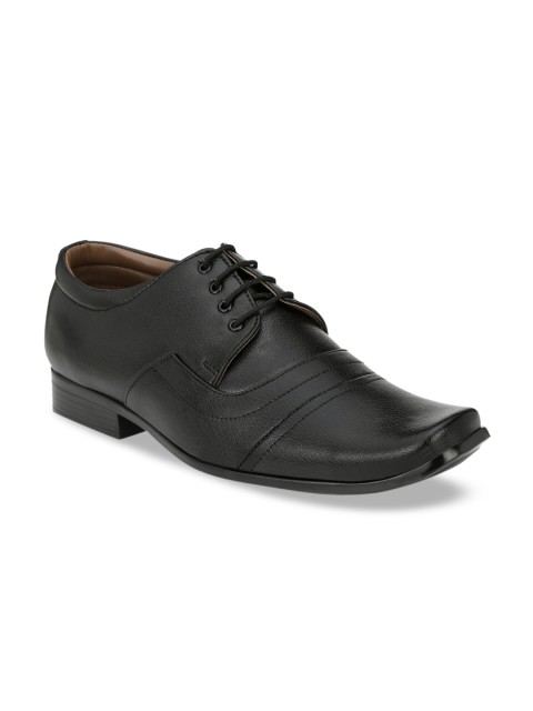

Sir Corbett Men Black Solid Formal Derbys