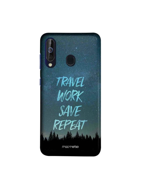 

macmerise Blue & Black Travel Work Save Repeat Sublime Samsung Galaxy A60 Back Case