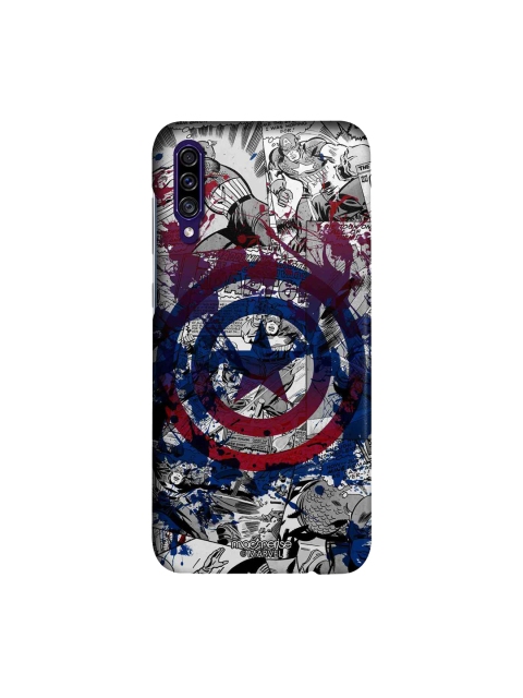 

macmerise Grey & Blue Marvel Comics Splash Out Shield Sublime Samsung Galaxy A30S Back Case