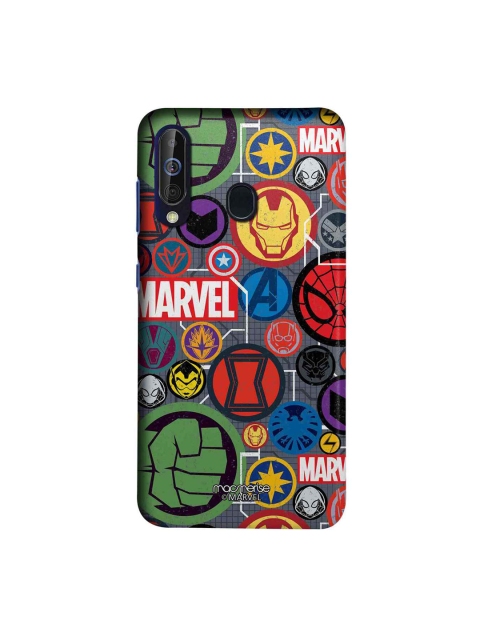

macmerise Multicoloured Marvel Comics Iconic Mashup Samsung Galaxy M40 Back Case, Multi