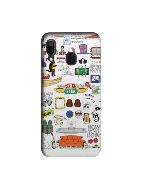 

macmerise White & Orange Friends Doodle Sublime Samsung Galaxy A30 Back Case