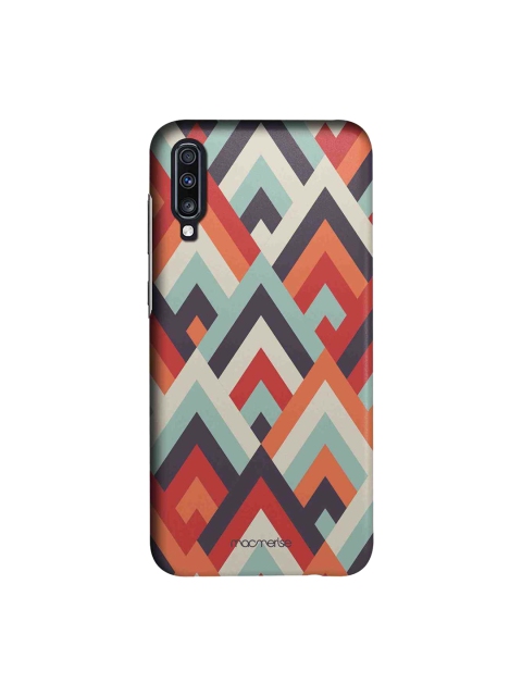 

macmerise Orange & Blue Symmetric Cheveron Sublime Samsung Galaxy A70 Back Case