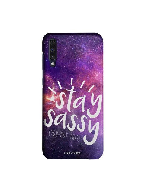

macmerise Purple & White Stay Sassy Sublime Samsung Galaxy A50 Back Case