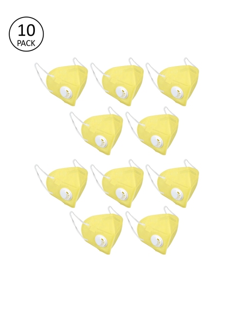 

OOMPH Adults Yellow Pack of 10 Reusable 5-Layers Anti-Pollution N95 Masks