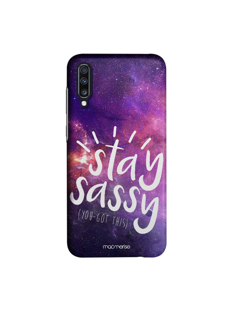 

macmerise Purple & White Stay Sassy Sublime Samsung Galaxy A70 Back Case