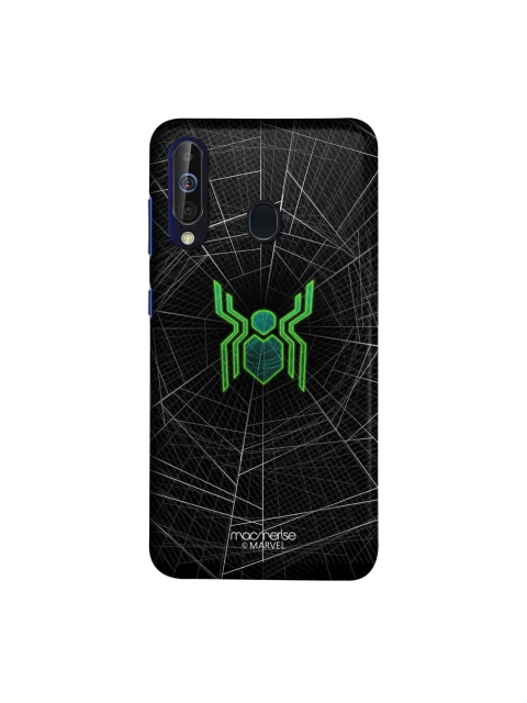 

macmerise Black & Green Marvel Comics Spiderman Logo Web Sublime Samsung Galaxy A60 Back Case