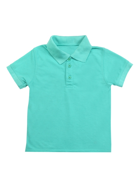 

armure Boys Sea Green Solid Polo Collar T-shirt