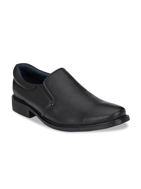 

Rodolfo Darrell Men Black Solid Leather Formal Slip-Ons