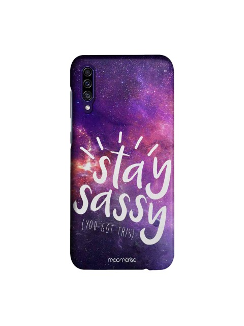 

macmerise Purple & White Stay Sassy Sublime Samsung Galaxy A30S Back Case