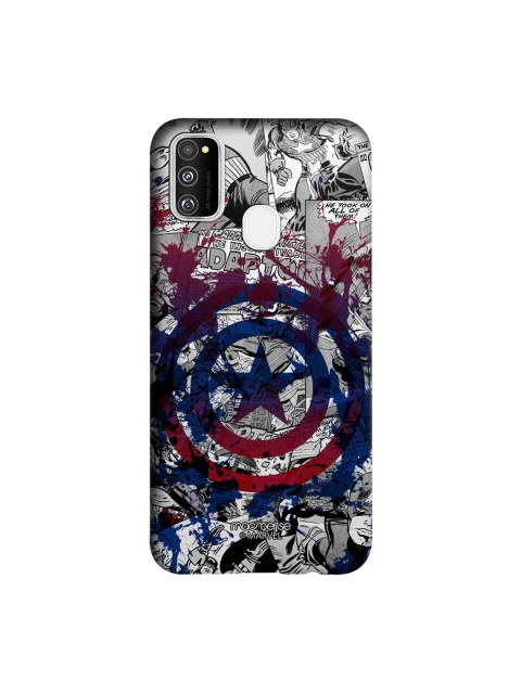 

macmerise Grey & Blue Marvel Comics Splash Out Shield Sublime Samsung Galaxy M30S Back Case